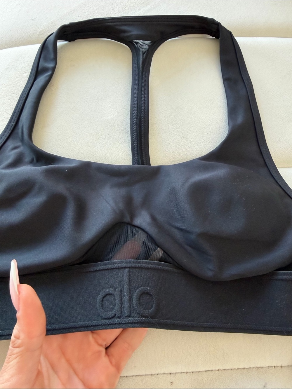 ALO Yoga Airlift Rebel Sports Bra Black Size Small NWT - Picture 5 of 8